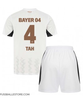 Günstige Bayer Leverkusen Jonathan Tah #4 Auswärts Trikotsatzt Kinder 2024-25 Kurzarm (+ Kurze Hosen)